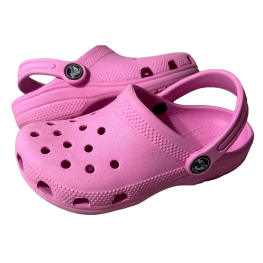 Crocs Iconic Comfort Pink Sandals Child Size 11C 11 Slip On Beach Vacation Play